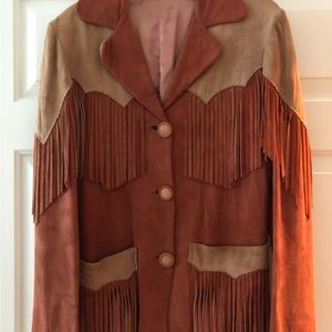 Ladies western suede jacket
